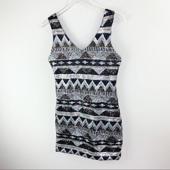 One ❤️Clothing LA Sequined Mini‎ Dress Size Sz S - Picture 1 of 11